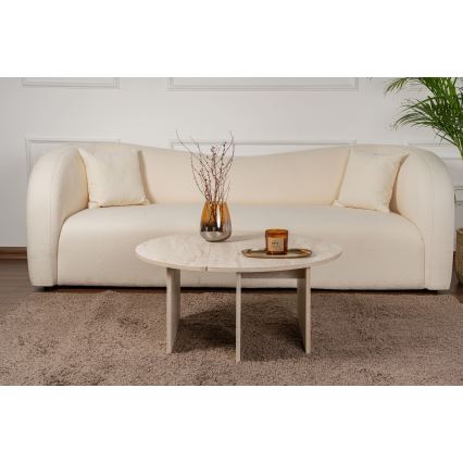 Mesa de centro LUVIA, efecto mármol beige