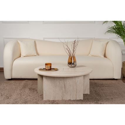 Mesa de centro LUVIA, efecto mármol beige