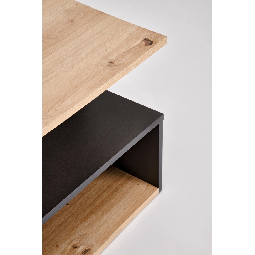 Mesa de centro NOTE 90x51 cm negro/roble artisan