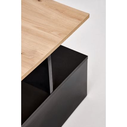 Mesa de centro NOTE 90x51 cm negro/roble artisan