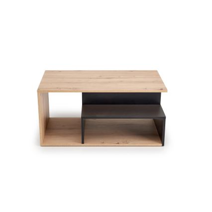 Mesa de centro NOTE 90x51 cm negro/roble artisan