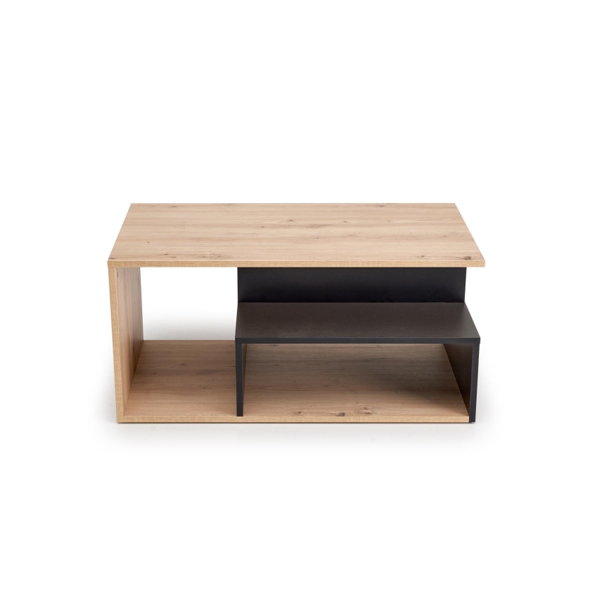 Mesa de centro NOTE 90x51 cm negro/roble artisan
