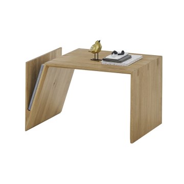 Mesa de centro PRISM 60x40 cm, roble, con ajuste vertical/horizontal