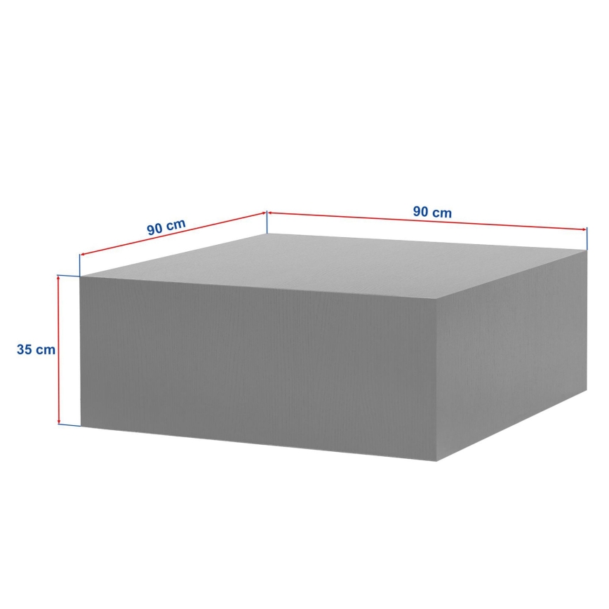 Mesa de centro PRIZMA 90 x 90 cm, roble