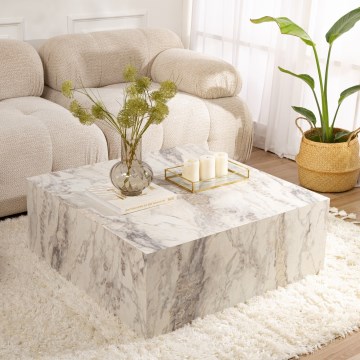 Mesa de centro PRIZMA 90x90 cm mármol