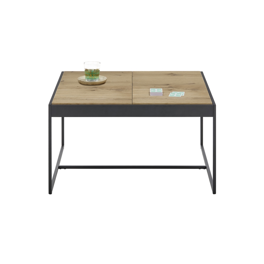 Mesa de centro PULSE 83x83 cm roble/negro