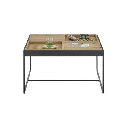 Mesa de centro PULSE 83x83 cm roble/negro
