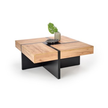 Mesa de centro RADIX 100x100 cm negro/marrón