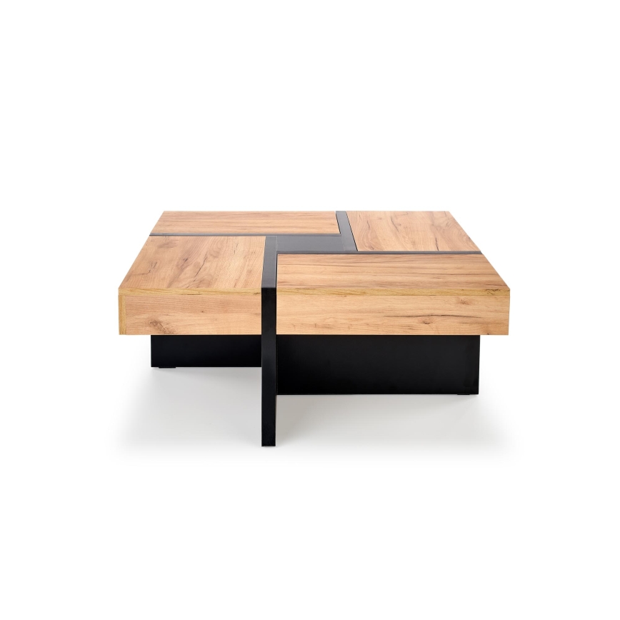 Mesa de centro RADIX 100x100 cm negro/marrón