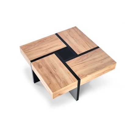 Mesa de centro RADIX 100x100 cm negro/marrón