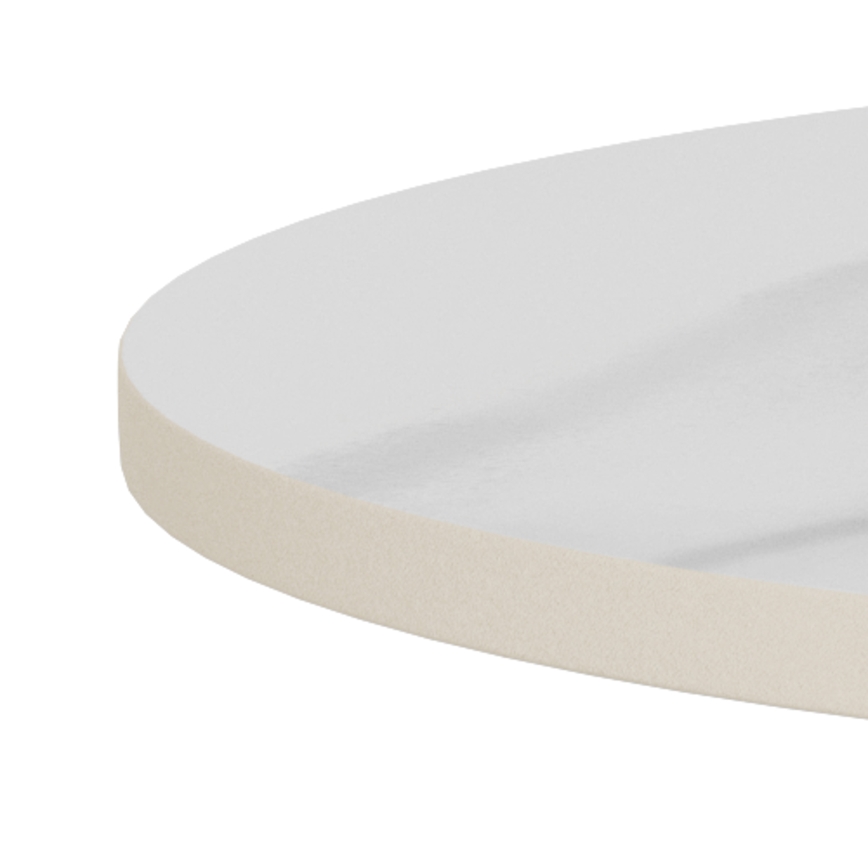 Mesa de centro SANTORINI Ø 45 cm blanca/negra/cerámica