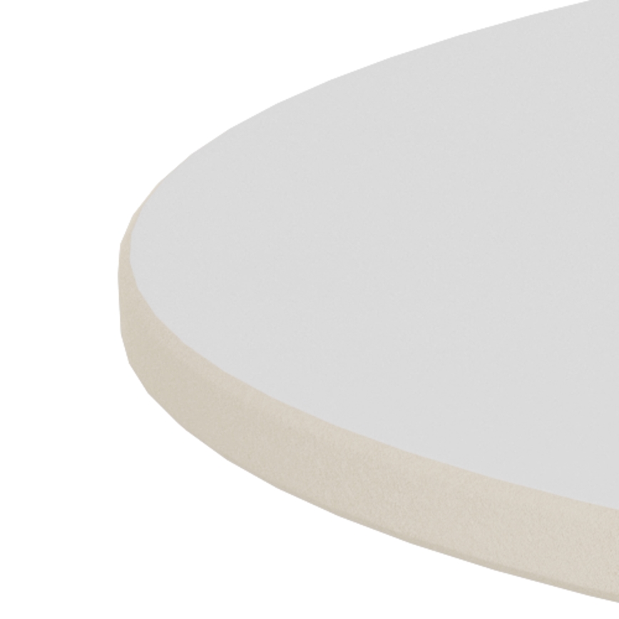 Mesa de centro SANTORINI Ø 70 cm blanco/negro/cerámica
