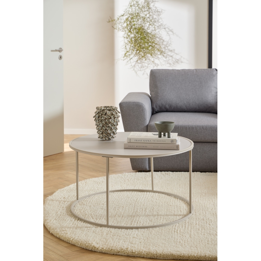 Mesa de centro SARON, diámetro 80 cm, gris