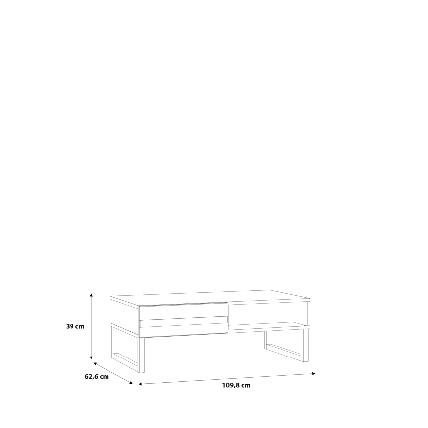 Mesa de centro TARO blanca