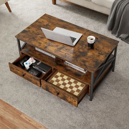 Mesa de centro TOREN marrón/negro