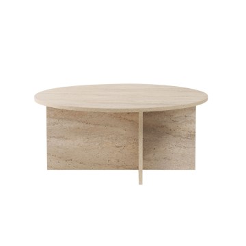 Mesa de centro VERUM Ø 90 cm de travertino