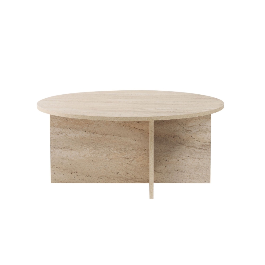 Mesa de centro VERUM Ø 90 cm de travertino