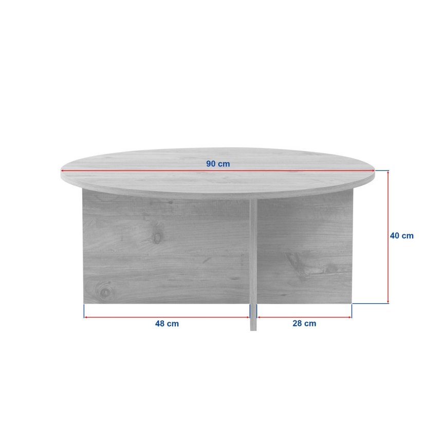 Mesa de centro VERUM Ø 90 cm de travertino