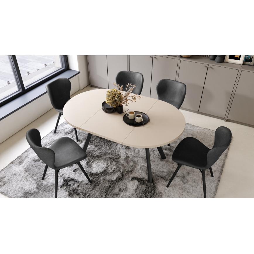 Mesa de comedor ARTUR beige/negra