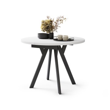 Mesa de comedor ARTUR blanca/negra