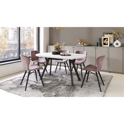 Mesa de comedor ARTUR blanca/negra