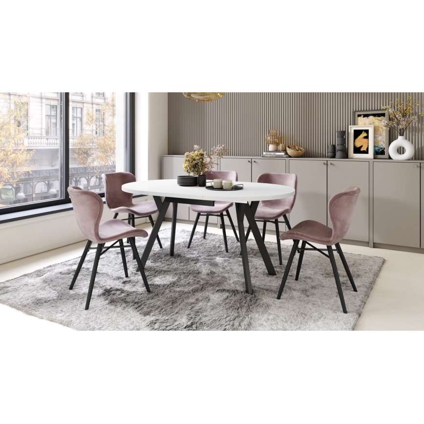 Mesa de comedor ARTUR blanca/negra