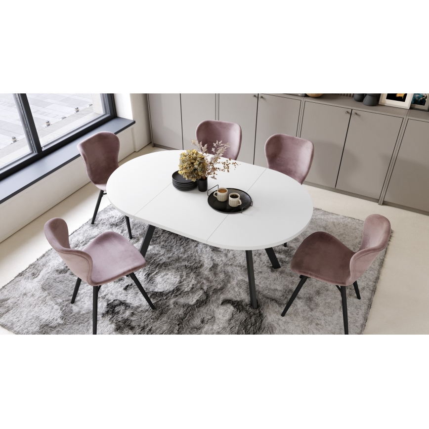 Mesa de comedor ARTUR blanca/negra