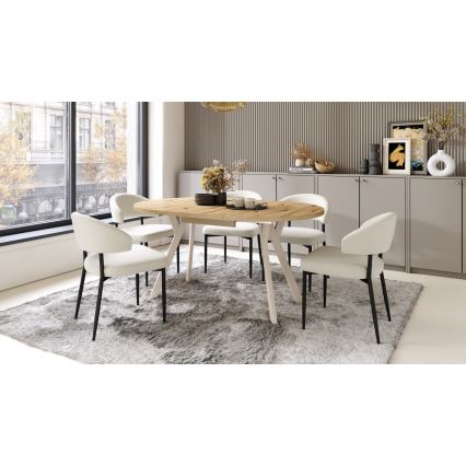 Mesa de comedor ARTUR roble artisan/beige