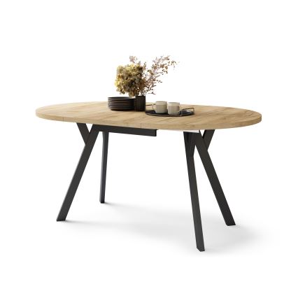 Mesa de comedor ARTUR roble craft/negro