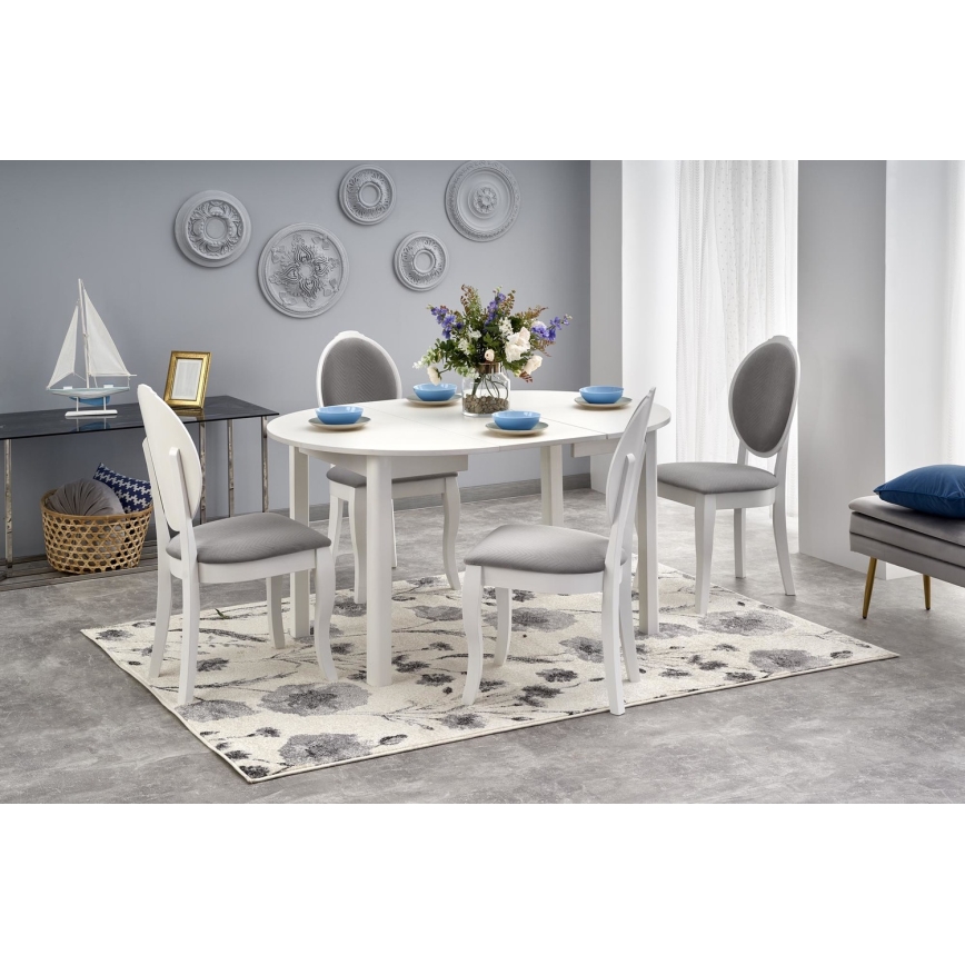 Mesa de comedor CALMIO blanca