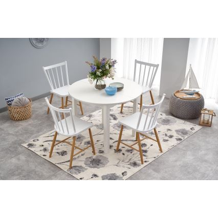 Mesa de comedor CALMIO blanca