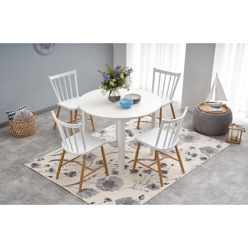 Mesa de comedor CALMIO blanca