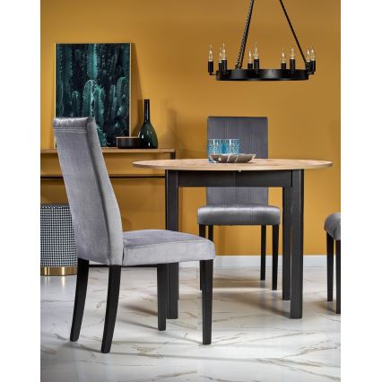 Mesa de comedor CALMIO roble artisan/negro