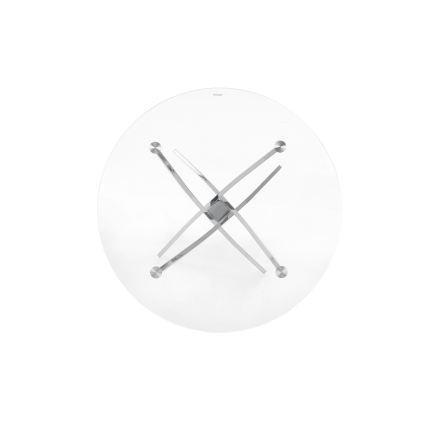 Mesa de comedor ESTEN transparente/plata