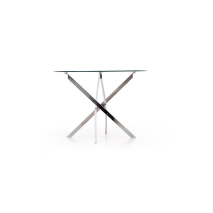 Mesa de comedor ESTEN transparente/plata