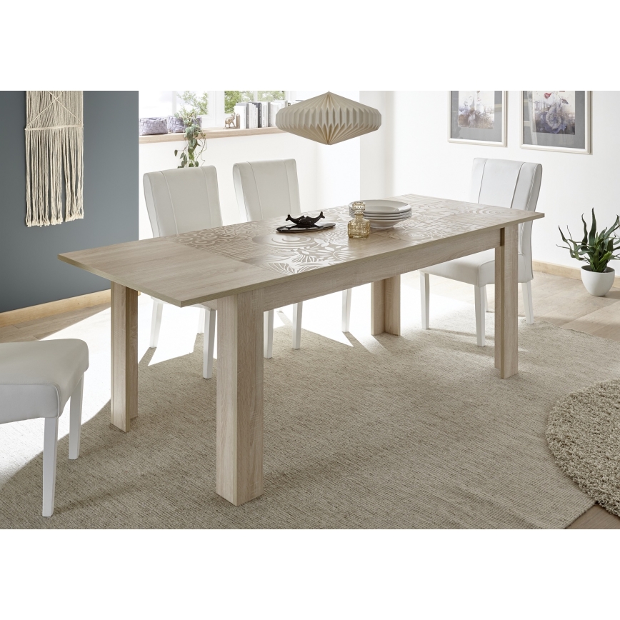 Mesa de comedor extensible ARIA roble Sonoma