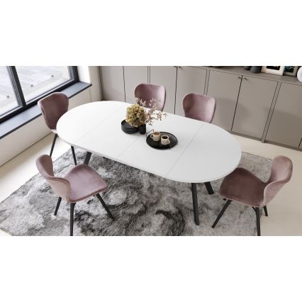 Mesa de comedor extensible ARTUR blanco/negro