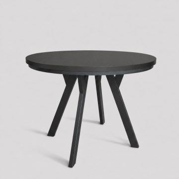 Mesa de comedor extensible CENTRO 100/140x77 cm negra