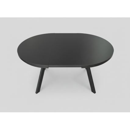 Mesa de comedor extensible CENTRO 100/140x77 cm negra