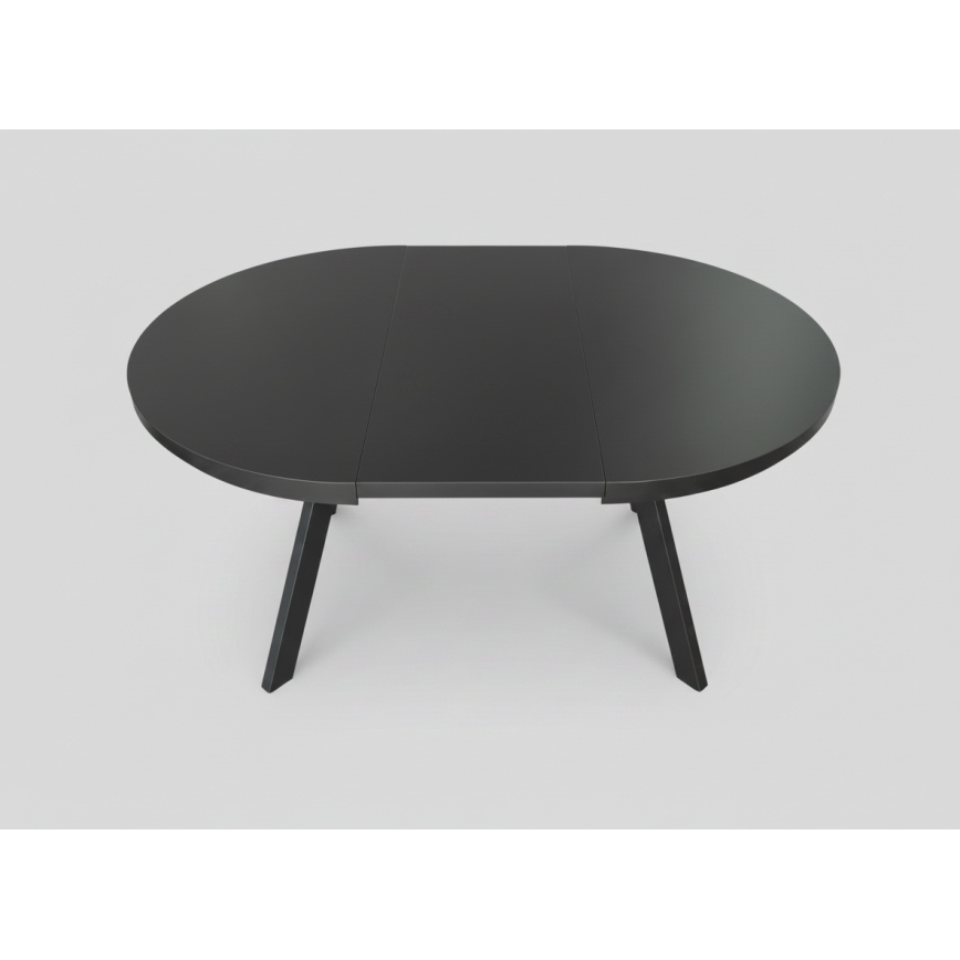 Mesa de comedor extensible CENTRO 100/140x77 cm negra
