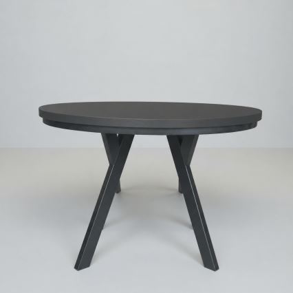 Mesa de comedor extensible CENTRO 100/140x77 cm negra