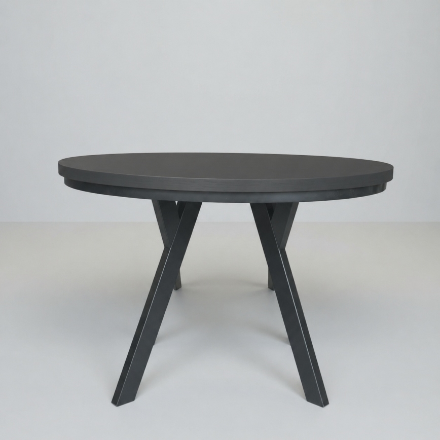 Mesa de comedor extensible CENTRO 100/140x77 cm negra