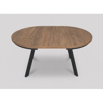 Mesa de comedor extensible CENTRO 100/140x77 cm roble Lefkas/negro