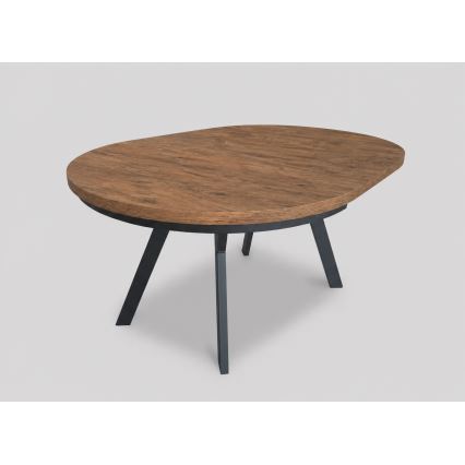 Mesa de comedor extensible CENTRO 100/140x77 cm roble Lefkas/negro