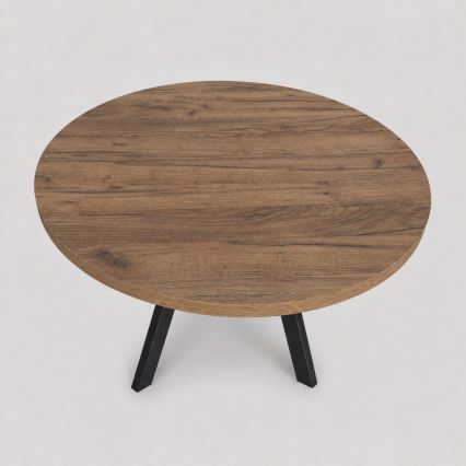 Mesa de comedor extensible CENTRO 100/140x77 cm roble Lefkas/negro