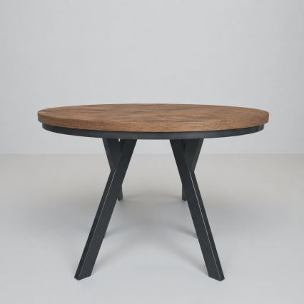 Mesa de comedor extensible CENTRO 100/140x77 cm roble Lefkas/negro