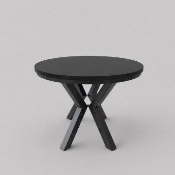 Mesa de comedor extensible CONVI 100/140x73 cm negra