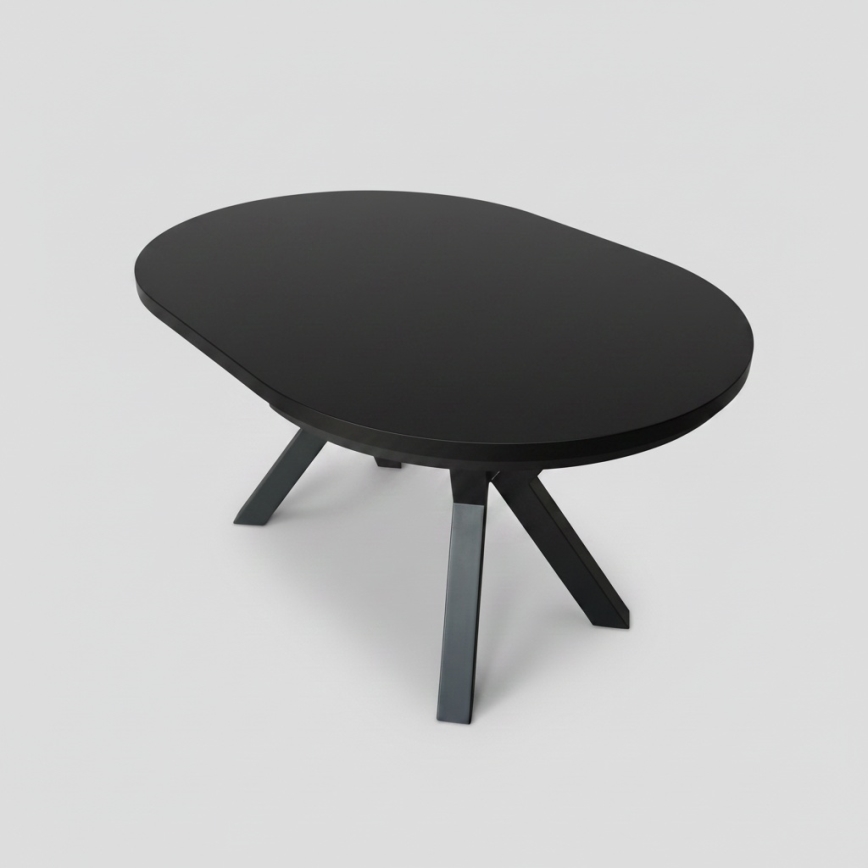 Mesa de comedor extensible CONVI 100/140x77 cm negra