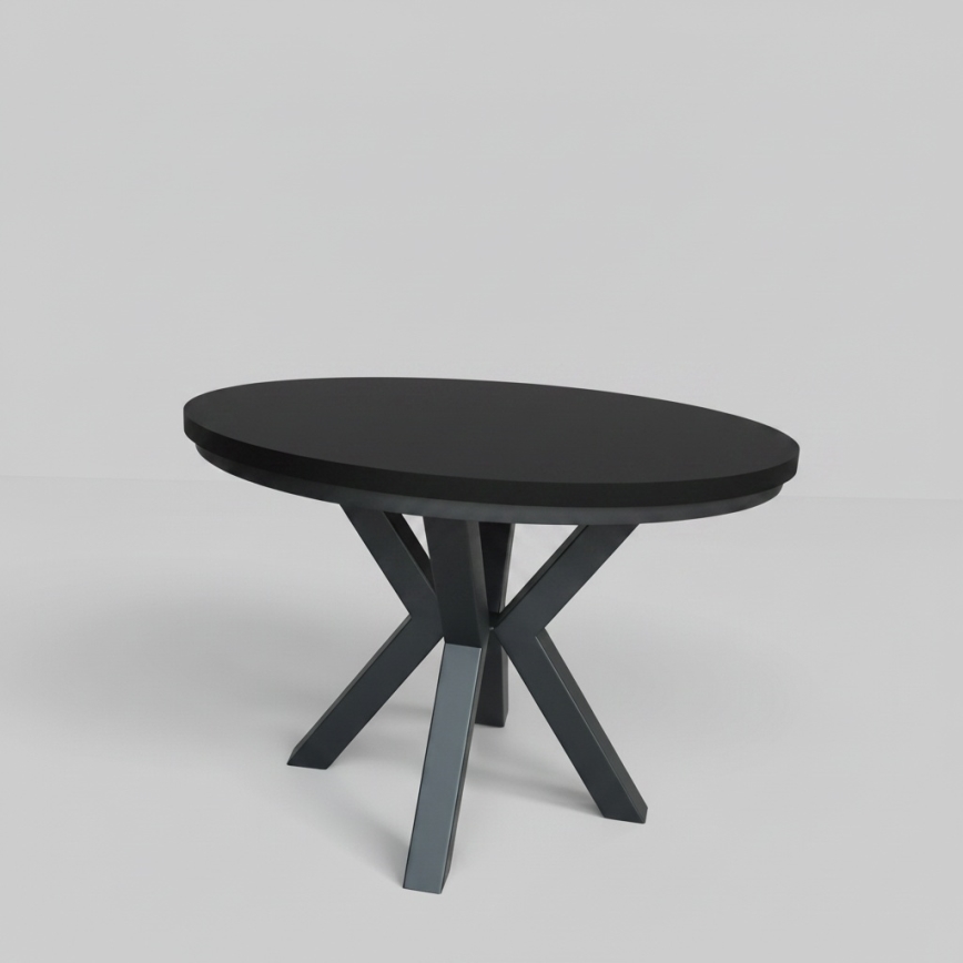 Mesa de comedor extensible CONVI 100/140x77 cm negra