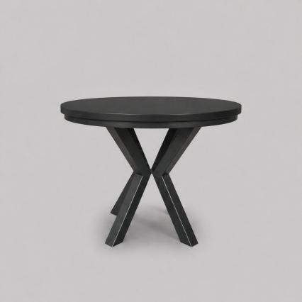 Mesa de comedor extensible CONVI 100/140x77 cm negra